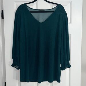 Adrianna Papell Women’s Plus Size 3/4 Sleeve Blouse Top in 3X